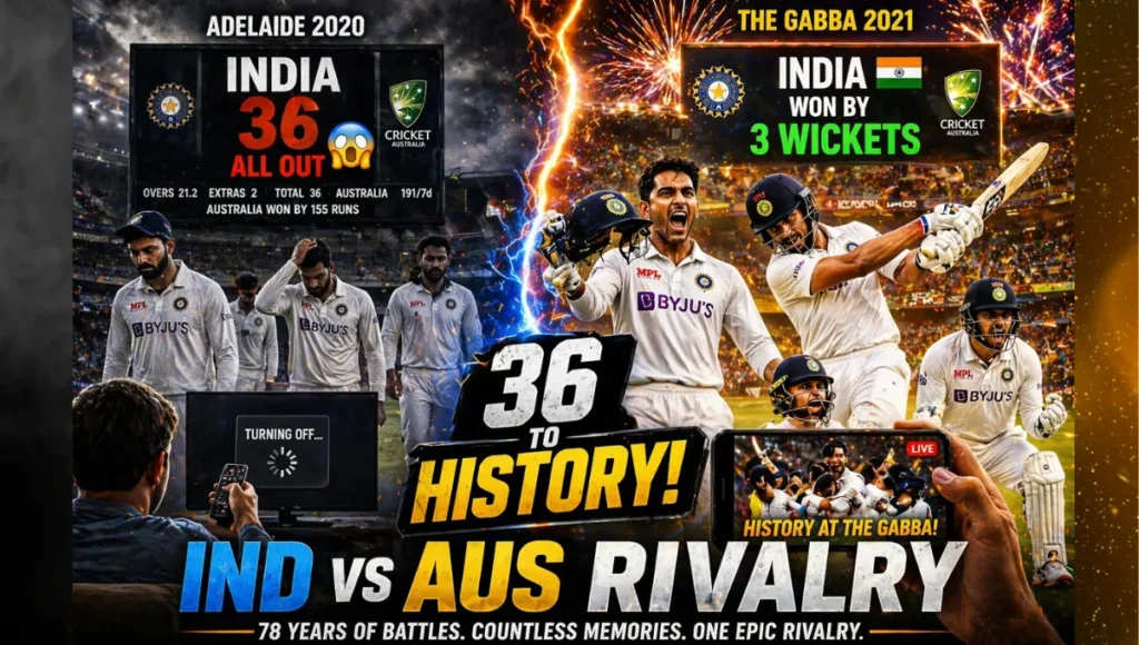 Australia Cricket Team vs India National Cricket Team Timeline