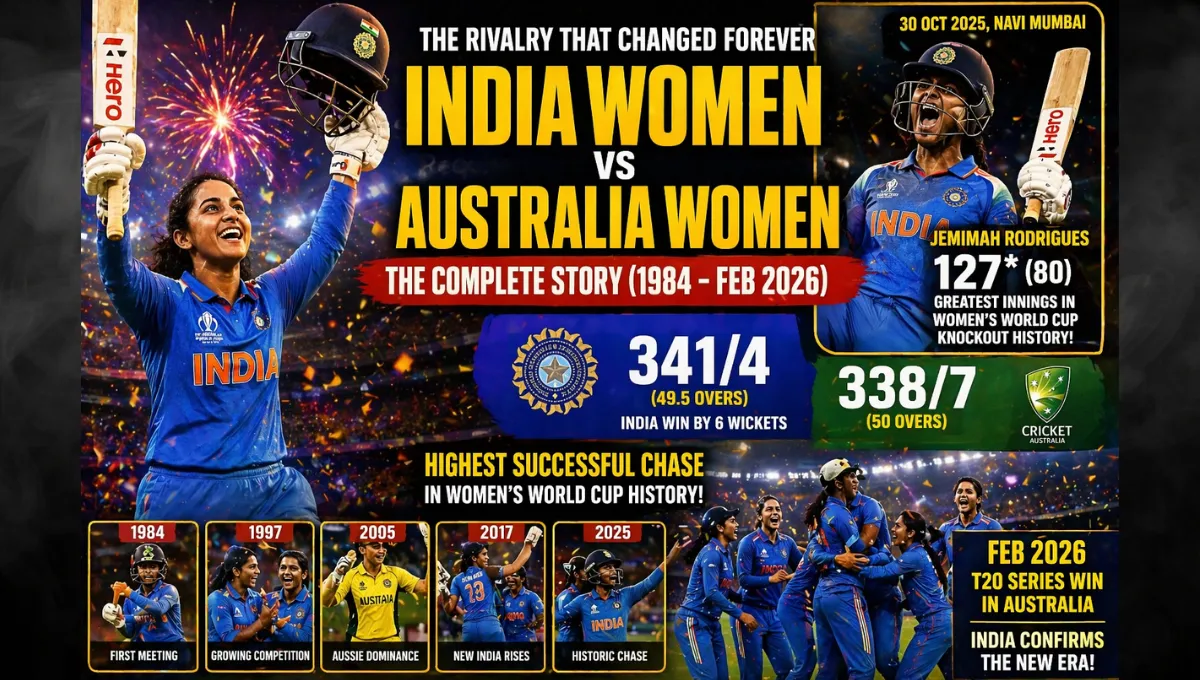 India Women vs Australia Women's National Cricket Team Timeline