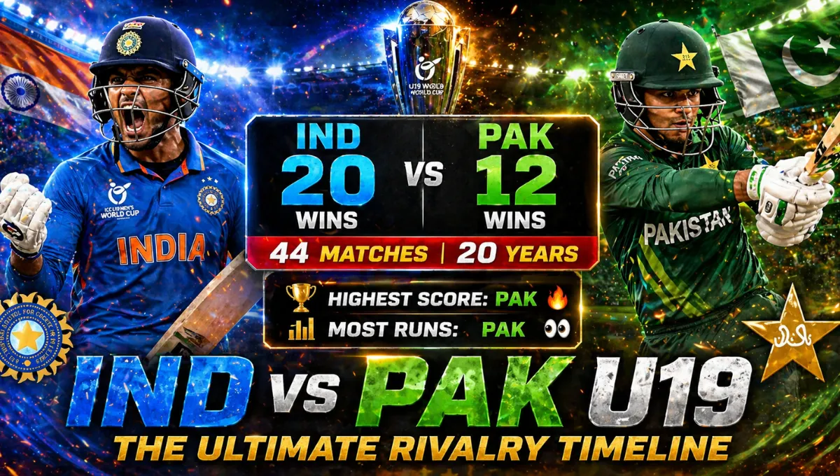 Pakistan National Under-19 Cricket Team vs India National Under-19 Cricket Team Timeline