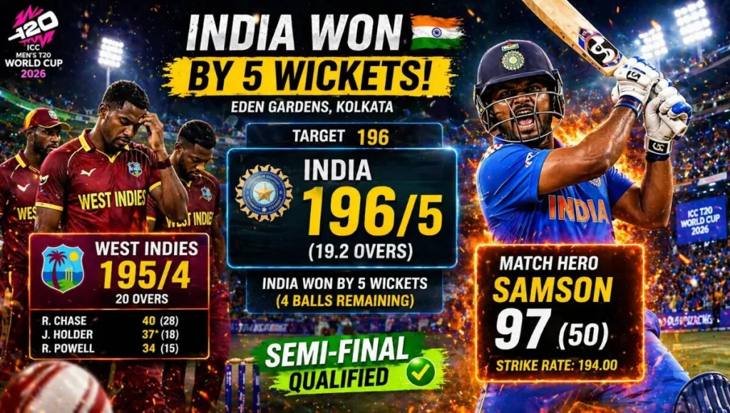 West Indies Cricket Team vs India National Cricket Team Match Scorecard