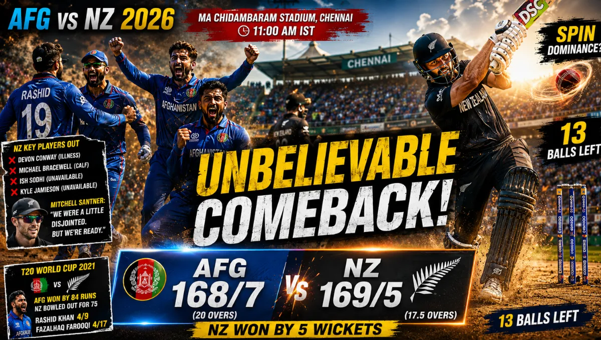 Afghanistan National Cricket Team vs New Zealand National Cricket Team Match Scorecard