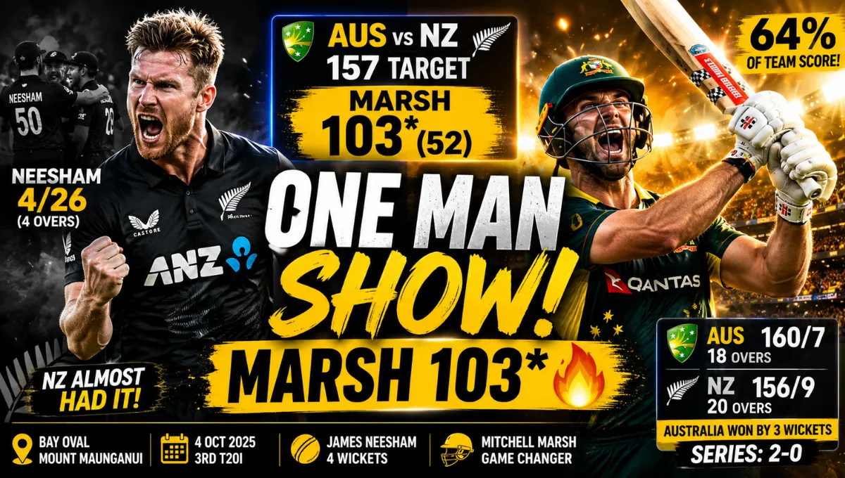 Australian Men's Cricket Team vs New Zealand National Cricket Team Match Scorecard