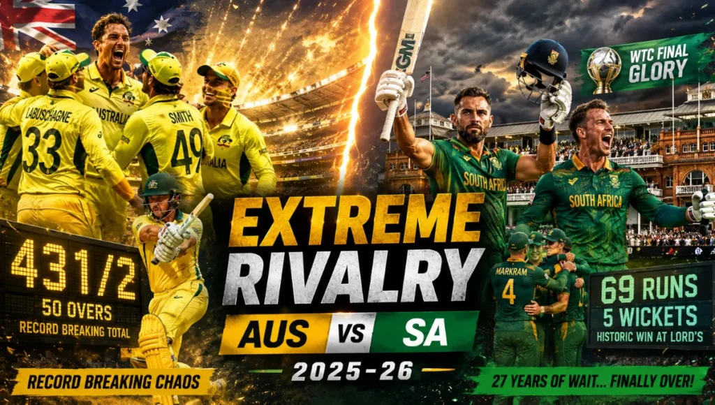 Australian Men's Cricket Team vs South Africa National Cricket Team Timeline