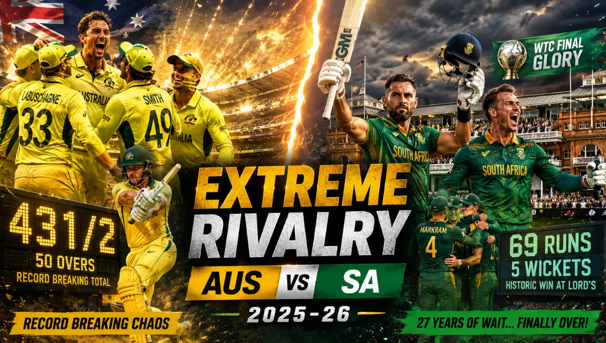Australian Men's Cricket Team vs South Africa National Cricket Team Timeline