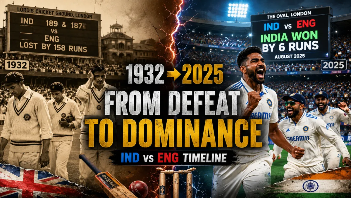 England Cricket Team vs India National Cricket Team Timeline