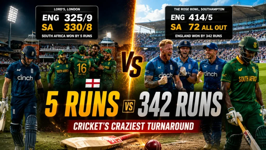 England Cricket Team vs South Africa National Cricket Team Timeline