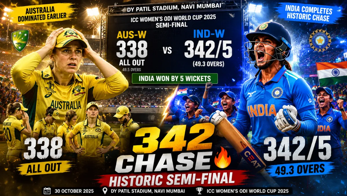 India Women's National Cricket Team vs Australia Women's National Cricket Team Match Scorecard: ICC World Cup 2025, 2026 Tour Scorecards