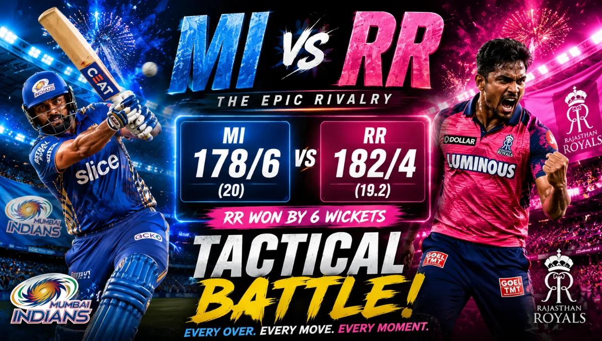 Mumbai Indians vs Rajasthan Royals Timeline