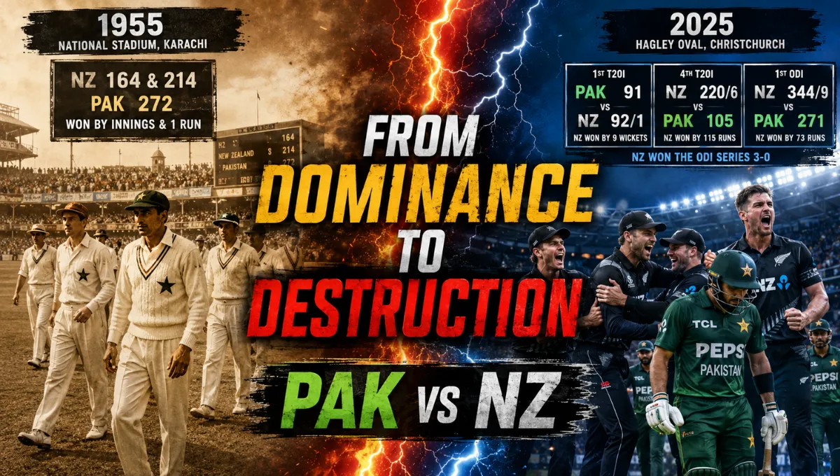 New Zealand National Cricket Team vs Pakistan National Cricket Team Timeline