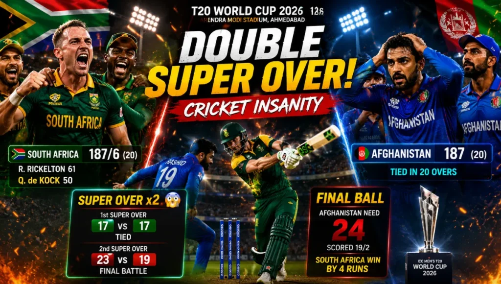 South Africa National Cricket Team vs Afghanistan National Cricket Team Timeline,