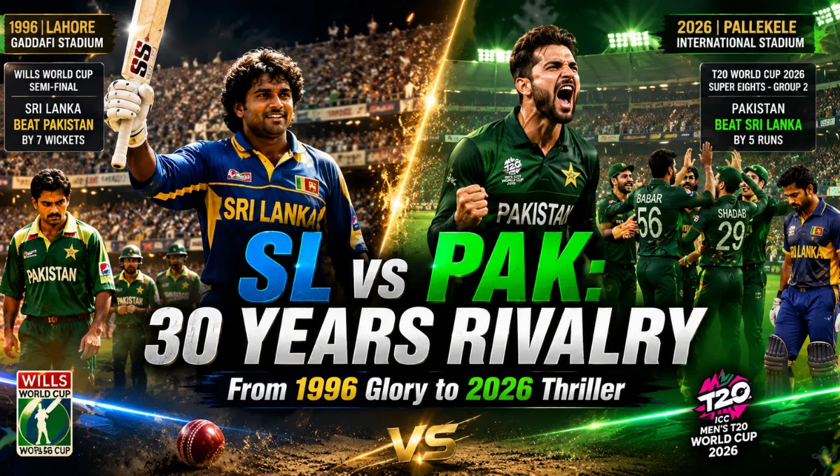Sri Lanka National Cricket Team vs Pakistan National Cricket Team Timeline
