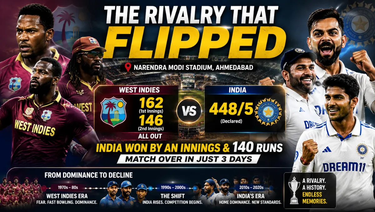 West Indies Cricket Team vs India National Cricket Team Timeline