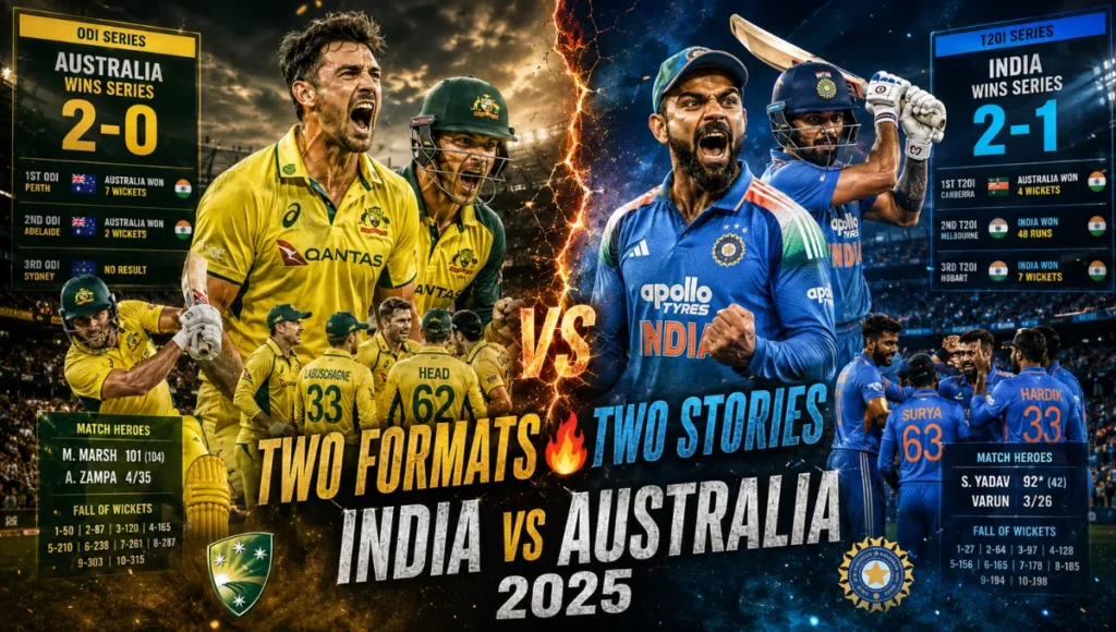 Australian men's cricket team vs India national cricket team match scorecard