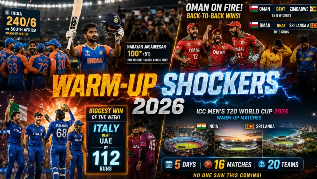 Icc men's T20 World Cup warm-up Matches