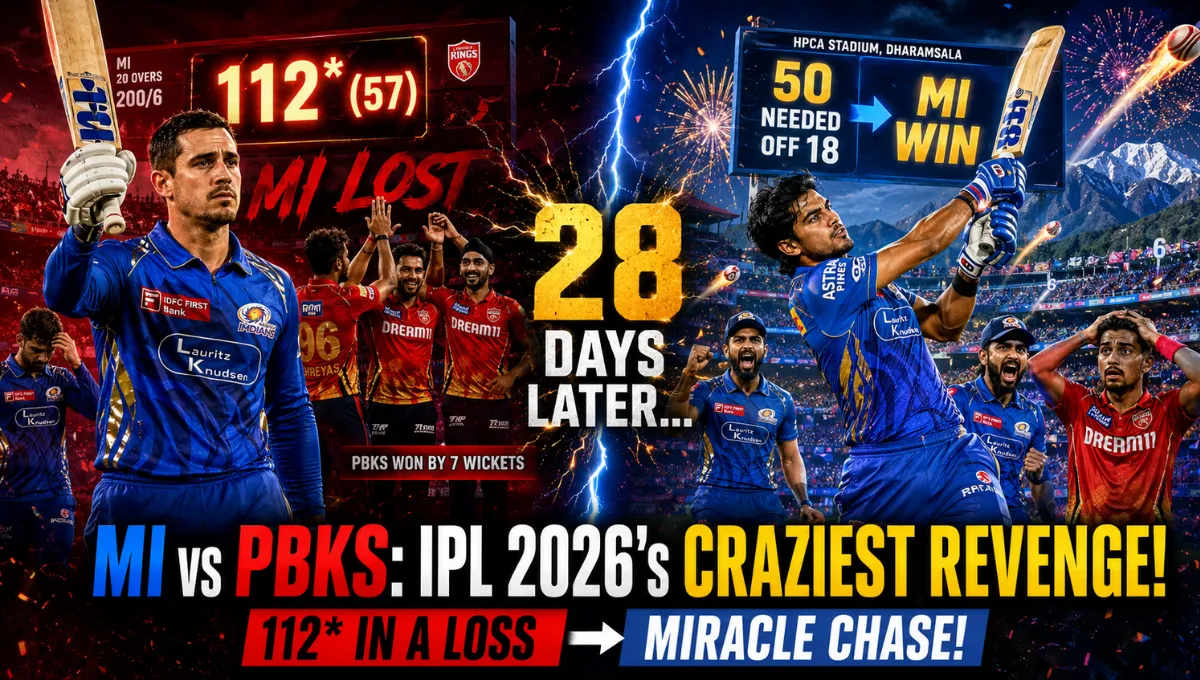 Mumbai Indians Vs Punjab Kings Timeline