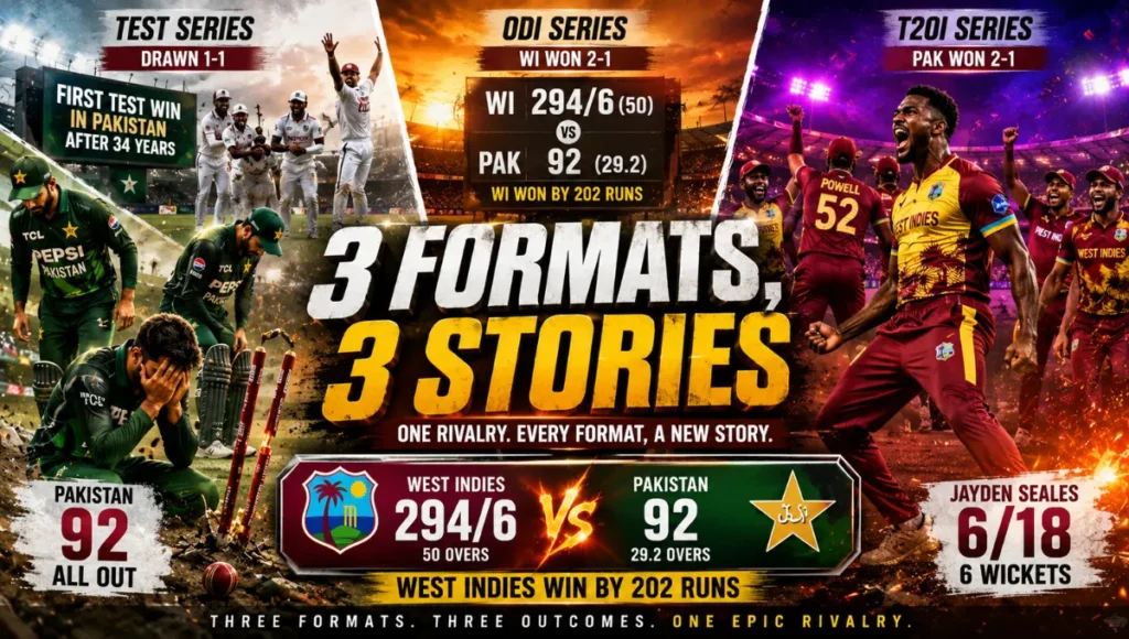 Pakistan National Cricket Team vs West Indies Cricket Team Match Scorecard