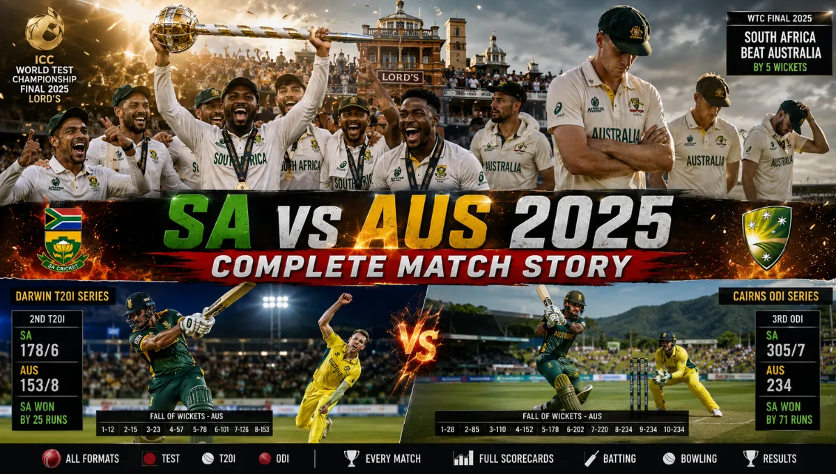 South Africa National Cricket Team Vs Australian Men’s Cricket Team Match Scorecard