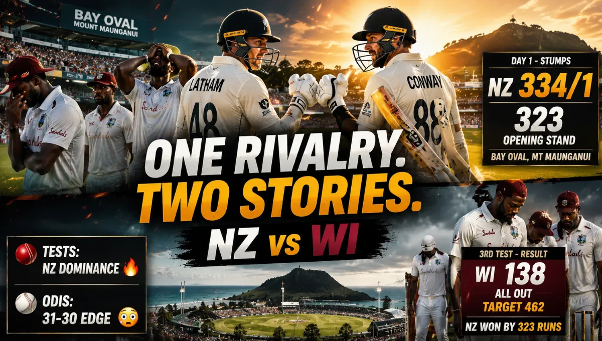 West Indies Cricket Team vs New Zealand National Cricket Team Timeline