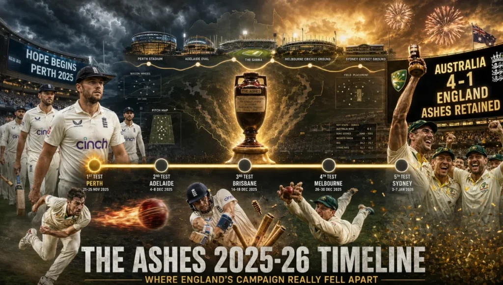 Australian Men’s Cricket Team Vs England Cricket Team Timeline