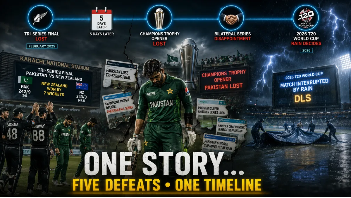 Pakistan National Cricket Team Vs New Zealand National Cricket Team Timeline