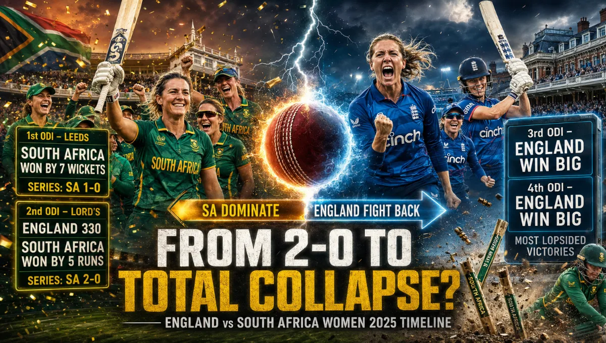 South Africa National Cricket Team Vs England Cricket Team Timeline