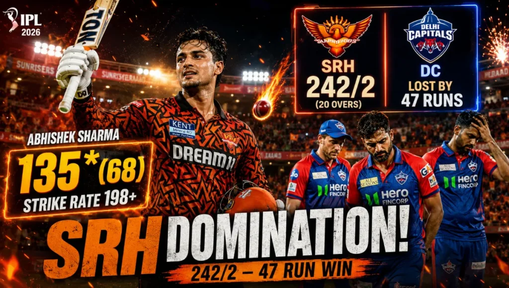 Sunrisers Hyderabad Vs Delhi Capitals Match Scorecard