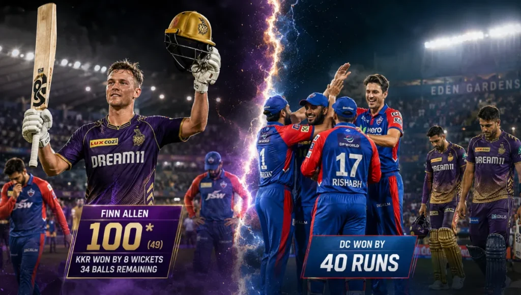 Kolkata Knight Riders Vs Delhi Capitals Match Scorecard