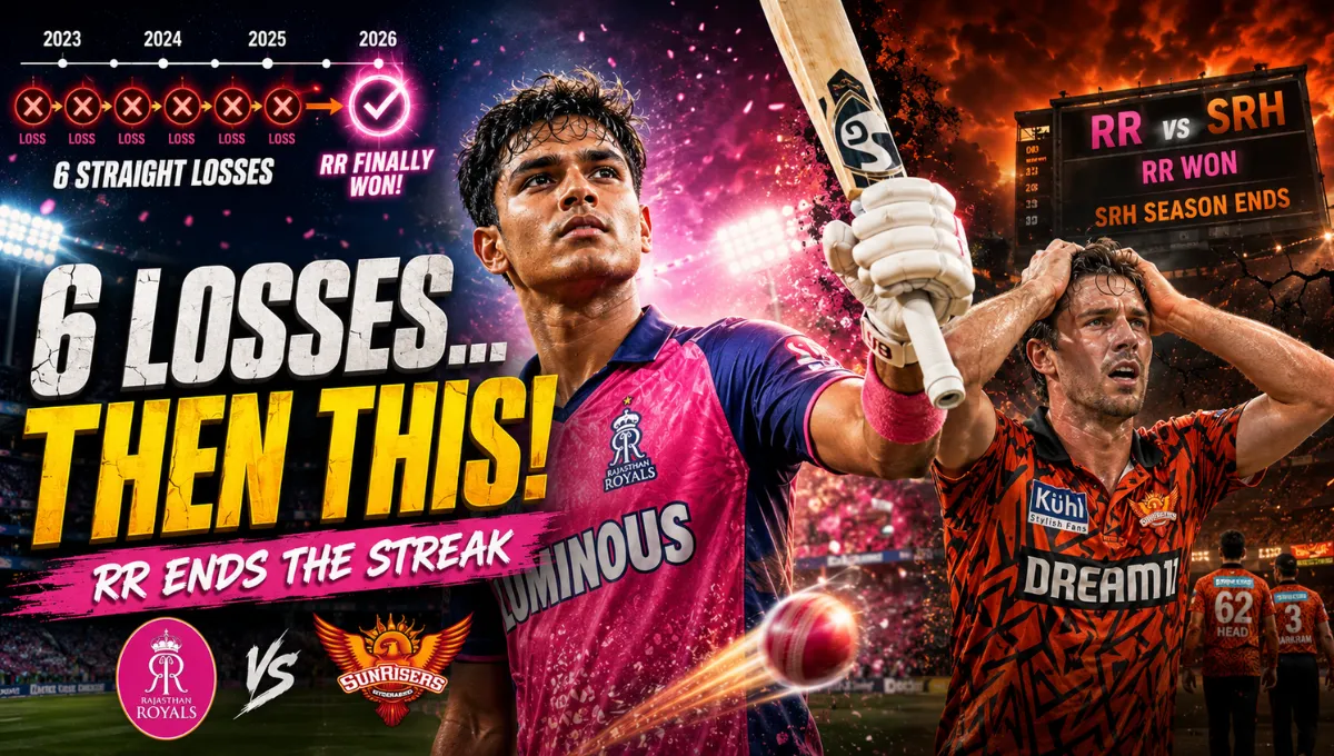 Rajasthan Royals vs Sunrisers Hyderabad Standings